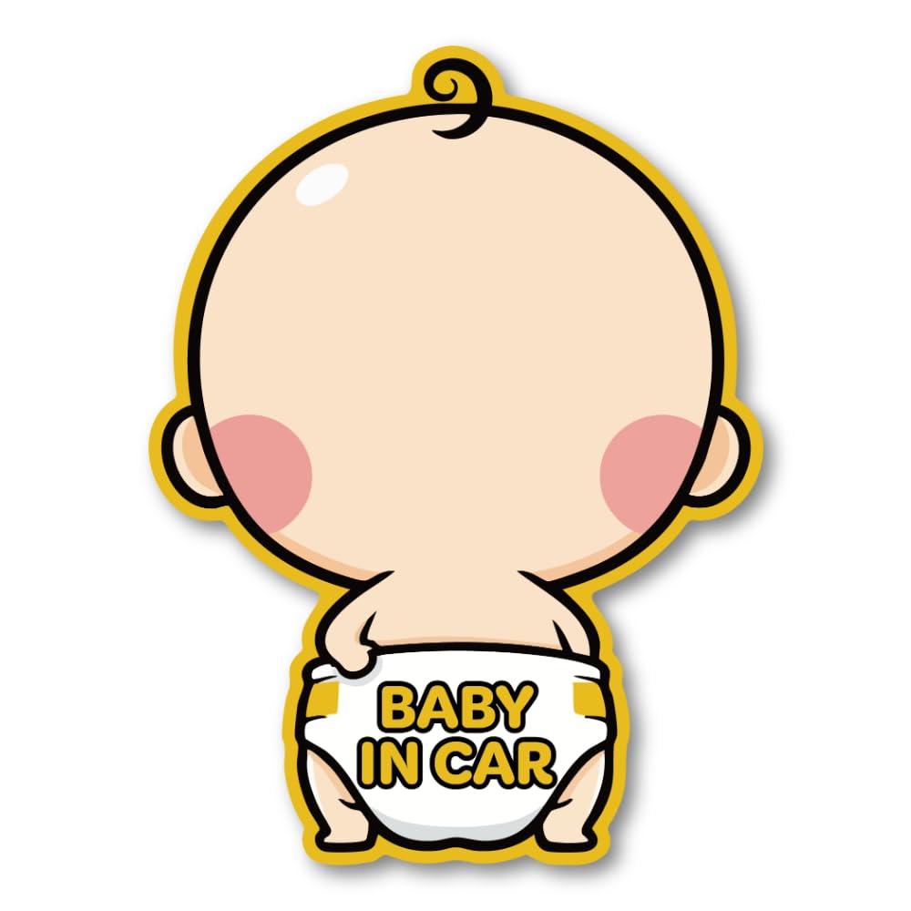 BABY IN CAR ダイカットサイン(120 × 160 mm)